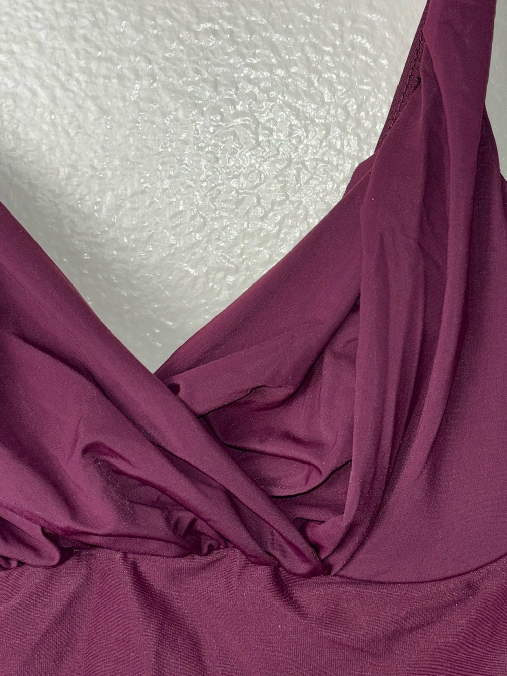 Magicsuit One-Piece Swimsuit Surplice Crossover Neckline Faux Wrap size 12 plum - Picture 8 of 16